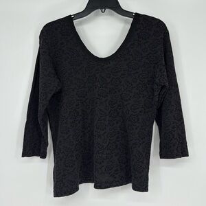 CP Shades Floral Jacquard Blouse Size Small